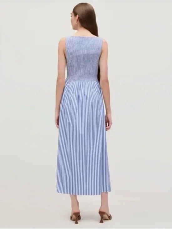 Hill House Home Cosima Nap Dress in Blueberry Stripe, size S - Picture 3 of 7